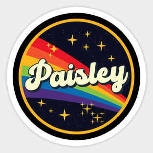 Paisley // Rainbow In Space Vintage Style Sticker